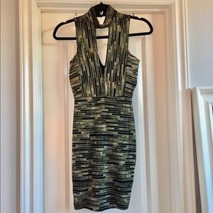 Gold/black/silver shimmery dress